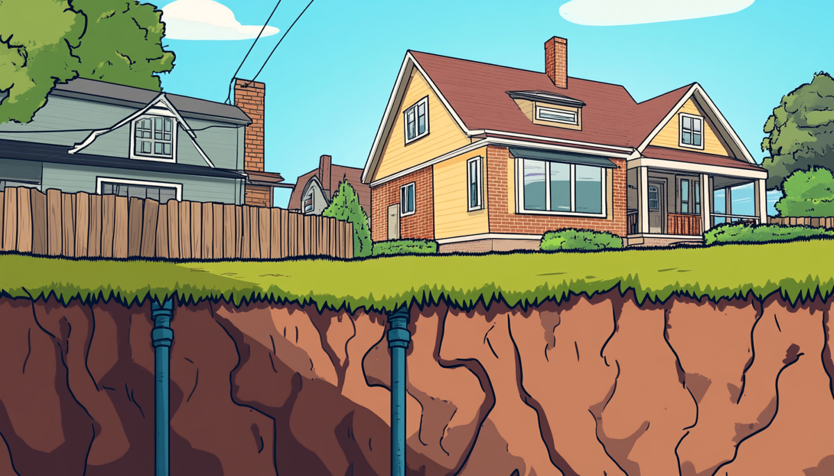a residential home with lead water lines
